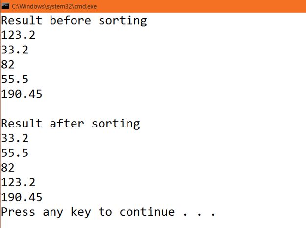 Sorting in C#