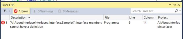 interfaces declaration