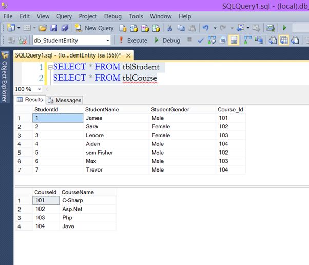 In Mvc Using Entity Framework