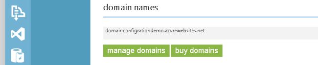 Showing domain names