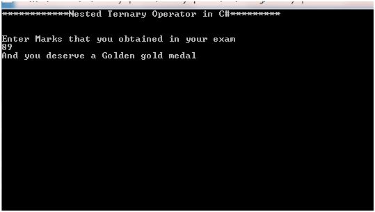 Ternary and Nested Ternary Operators in C#