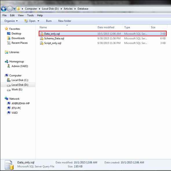 Generate Database Script In SQL Server 2012
