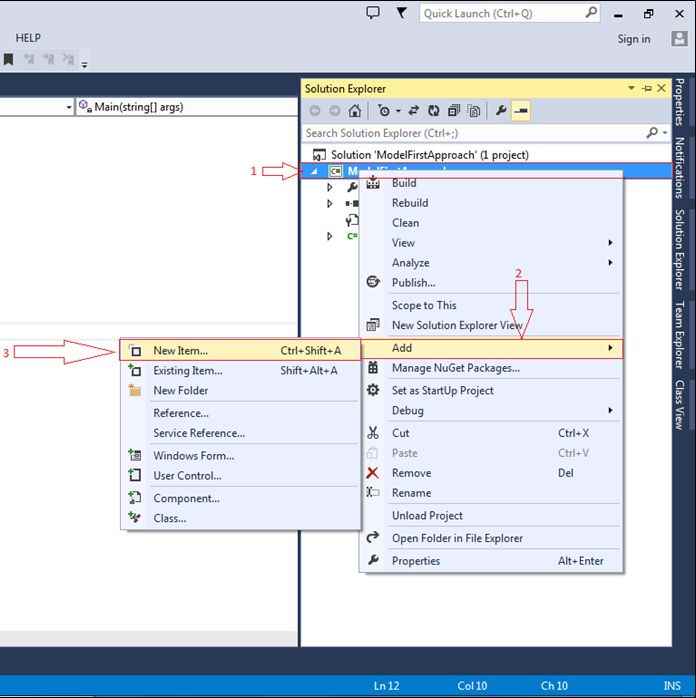 Model First Approach In Entity Framework