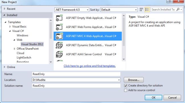 Add MVC4 application
