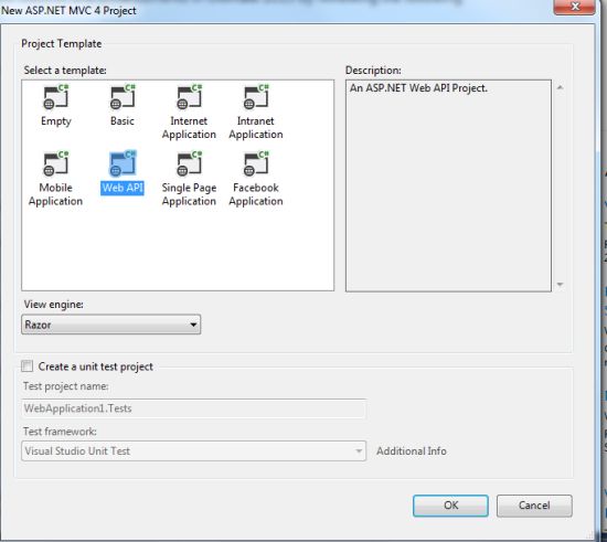 Create Strongly Typed View in ASP.Net MVC4 Web API