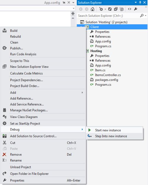 Self hosting in asp net web api