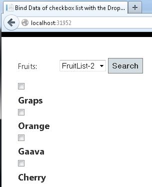 Display Fruit List 2 Value