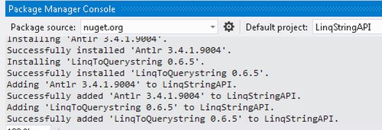 install LinqToQuerystring Package