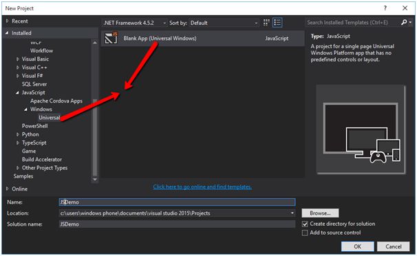 Develop Windows 10 App Using JavaScript