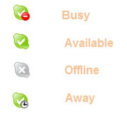 Skype status