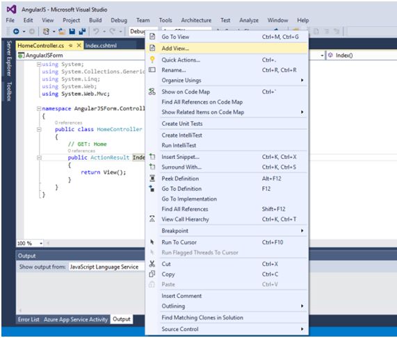 ASP.NET MVC 5 With AngularJS - Part One