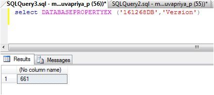 Internal Version Number