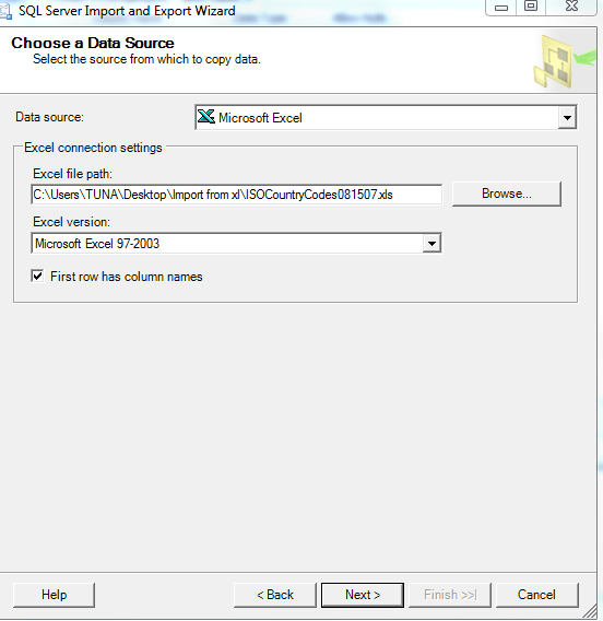 Import Data From Excel To SQL Server