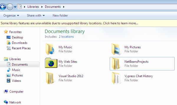 select NetBeans project folder