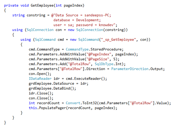 Custom Paging in Gridview