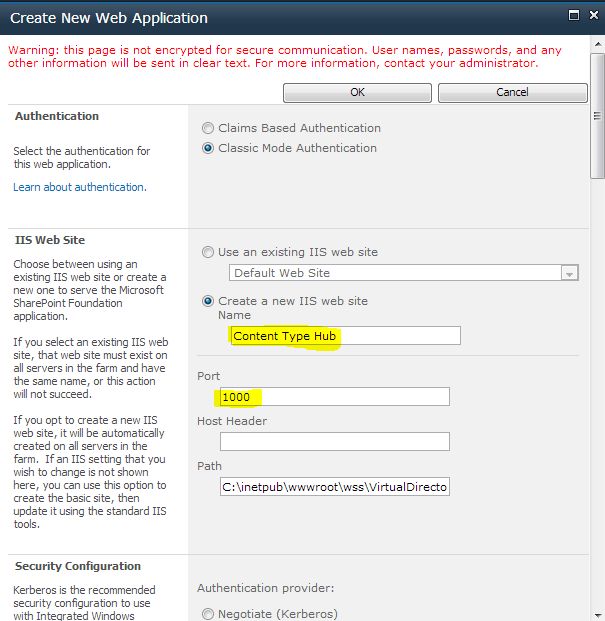 Create new Application