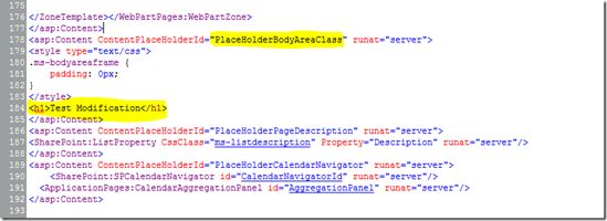 highlighted Section Code
