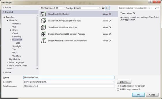 Create SharePoint Project