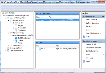 Windows Azure Management Tool
