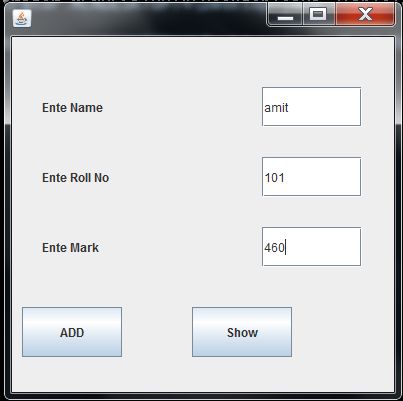 The Use of JTable in Swing