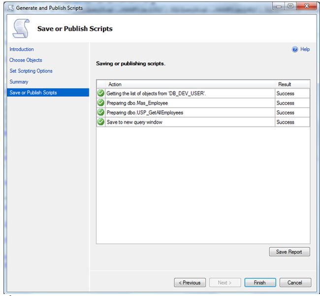 Export Tables and Stored Procedures in SQL Server
