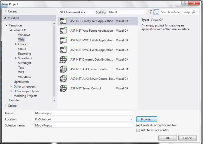 Create a new project