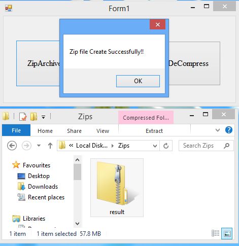 Zip Archives In C#