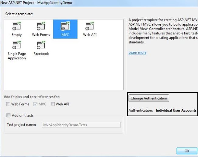 Mvc Template Authentication