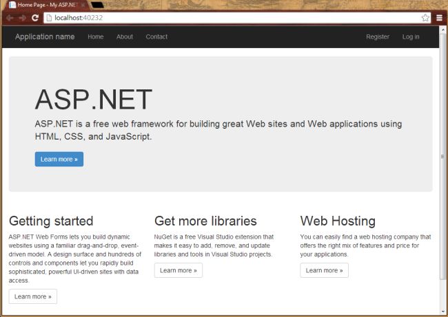 ASP.NET Web Forms Home Page