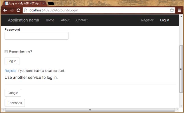 External Login in ASP.NET Web Form