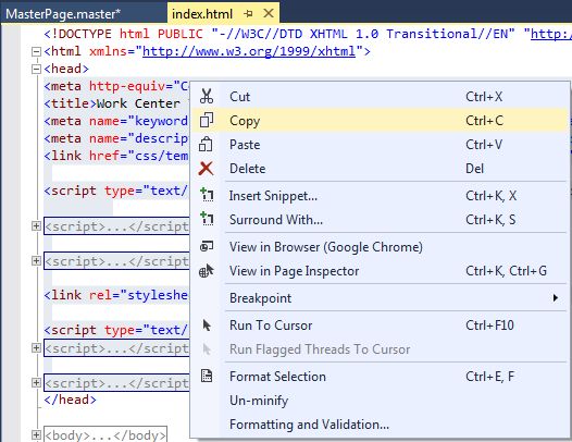 How To Create ASP.Net WebSite With CSS Template