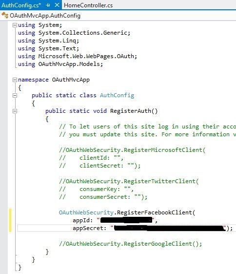 Enable Facebook Authentication