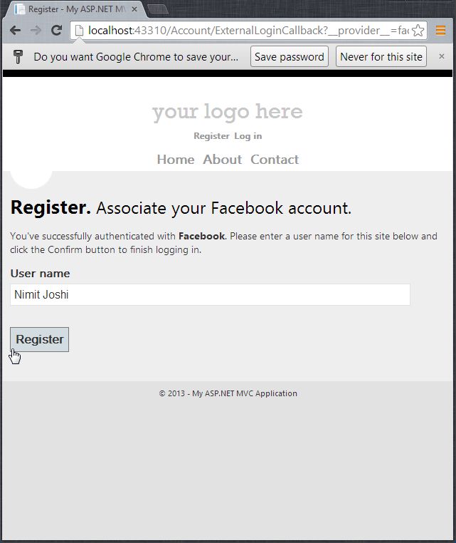 Facebook Regiteration