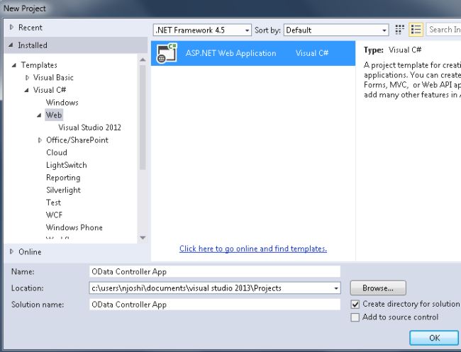 Create New Application