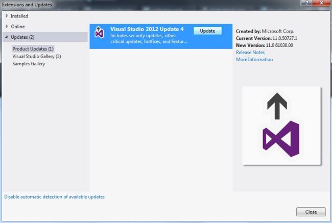 visual studio 2012 update visual studio 2012 update