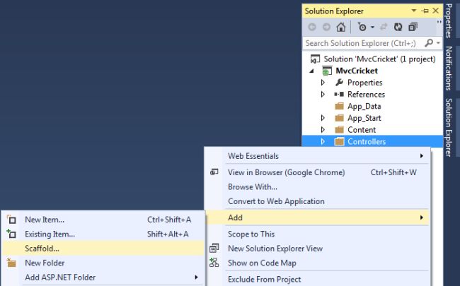 Create Controller in MVC5
