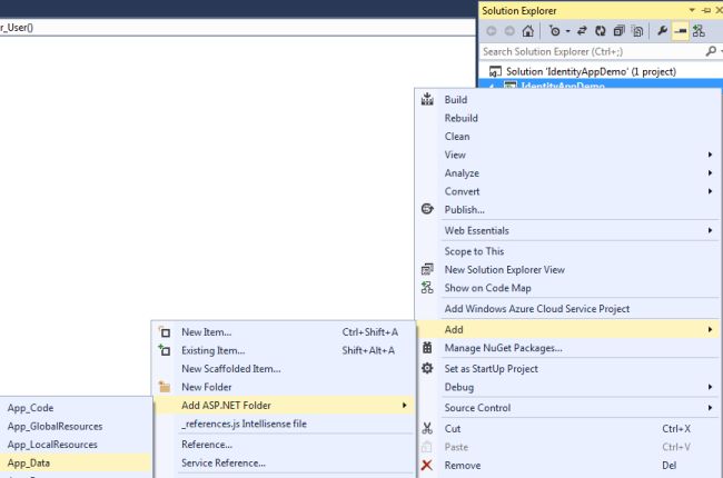 Add App_Data in Project