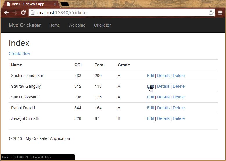 Editing Records in Mvc App
