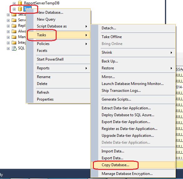 Copy Database From One Server to Another Server in SQL