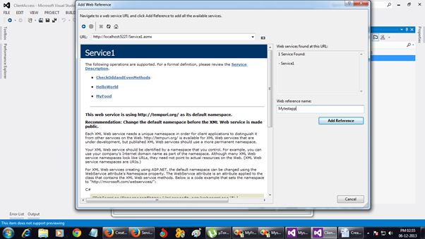Can Change Web reference Name