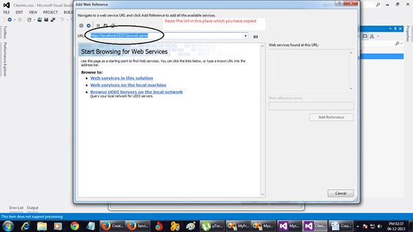 add Service Reference URL