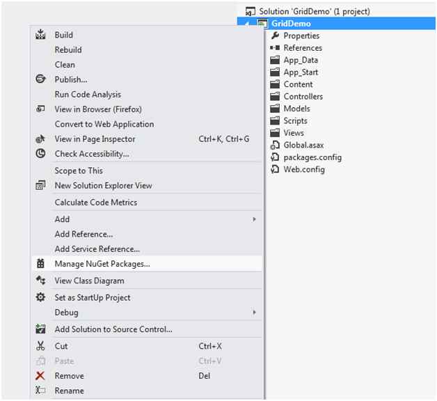 Creating Simple Grid in MVC Using Grid.MVC