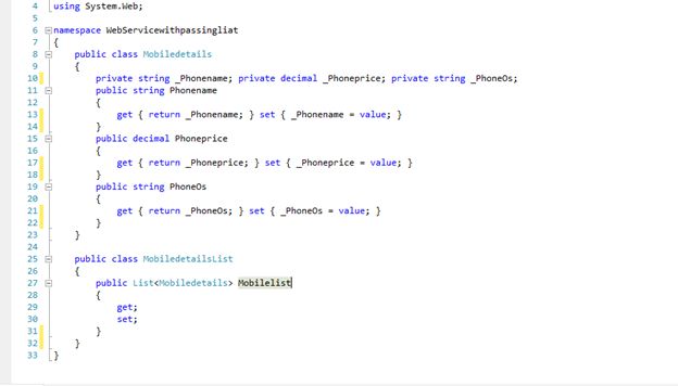 Sending List From WebService and Consume it in Application
