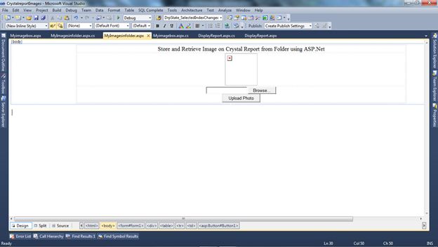 Store and Retrieve Image in Crystal Reports From SQL Database and ...