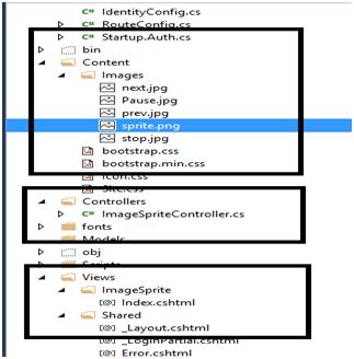 Image Sprite Using CSS in MVC 5