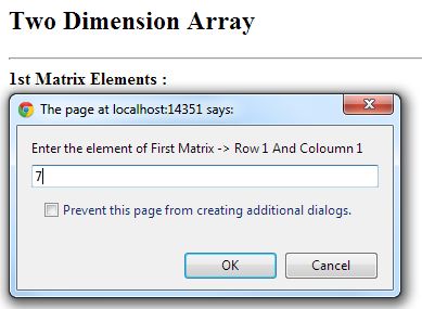 2 dimensional array