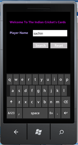 click on search button