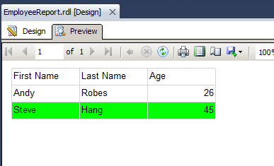 Conditional Formatting For SSRS Report