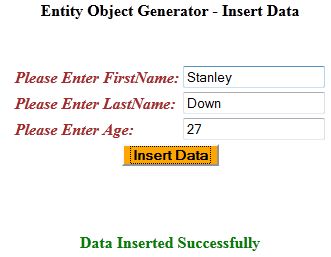 Inserted data output 
