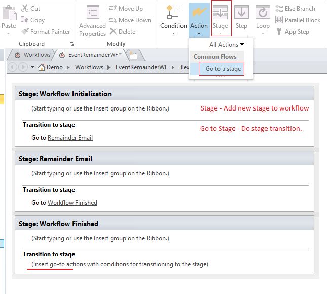 creating our Workflow stages